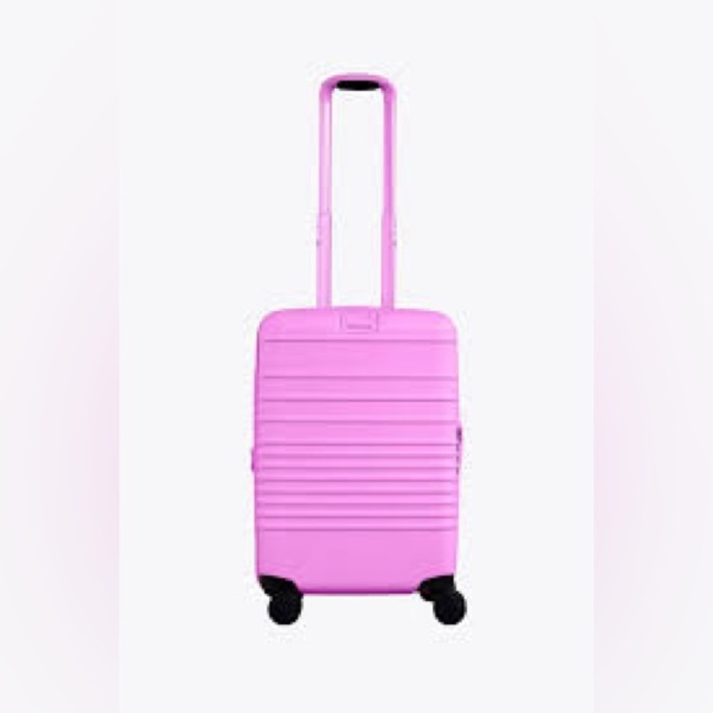 Beis Berry carry on roller suitcase purple pink rare limited edition sherbert